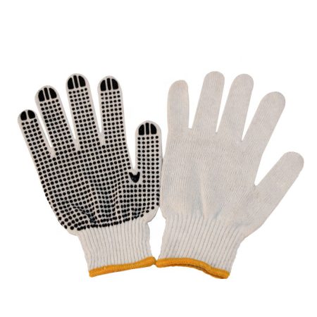 PVC ONE SIDE DOTTED COTTON GLOVES